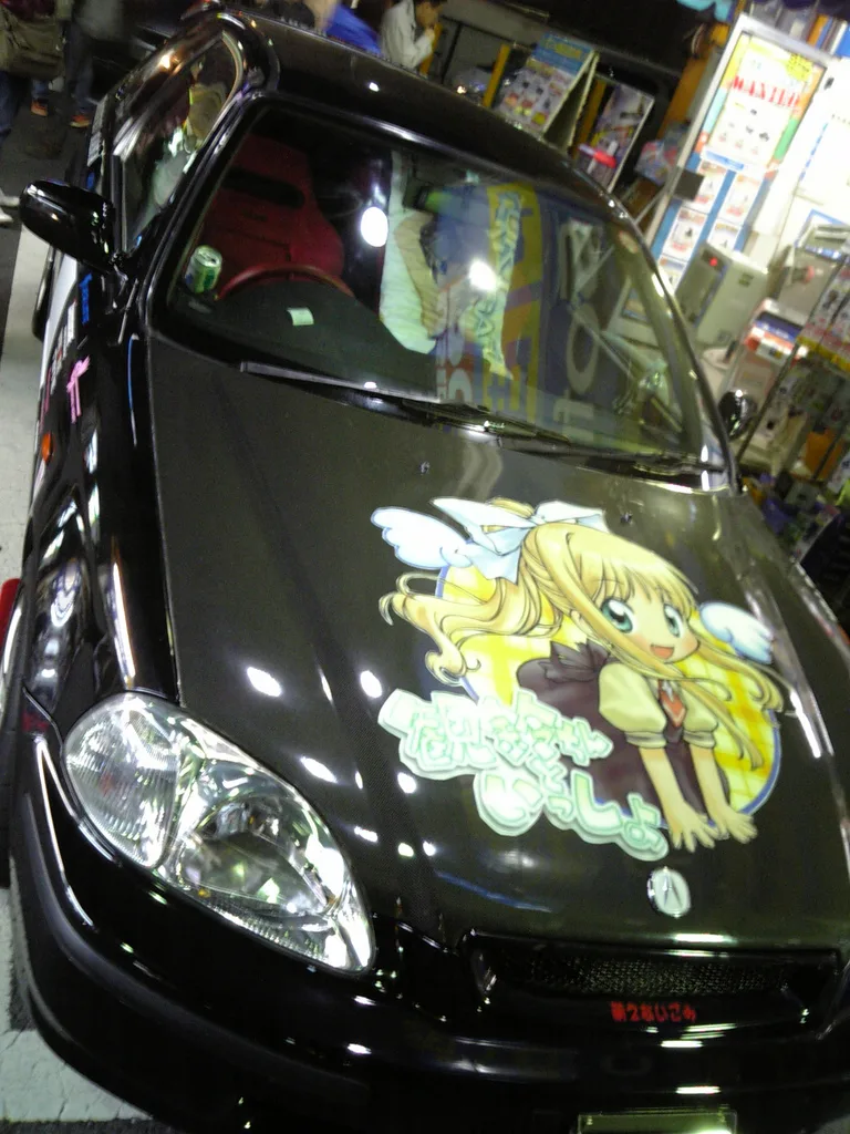 Air (visual novel) art on a black car