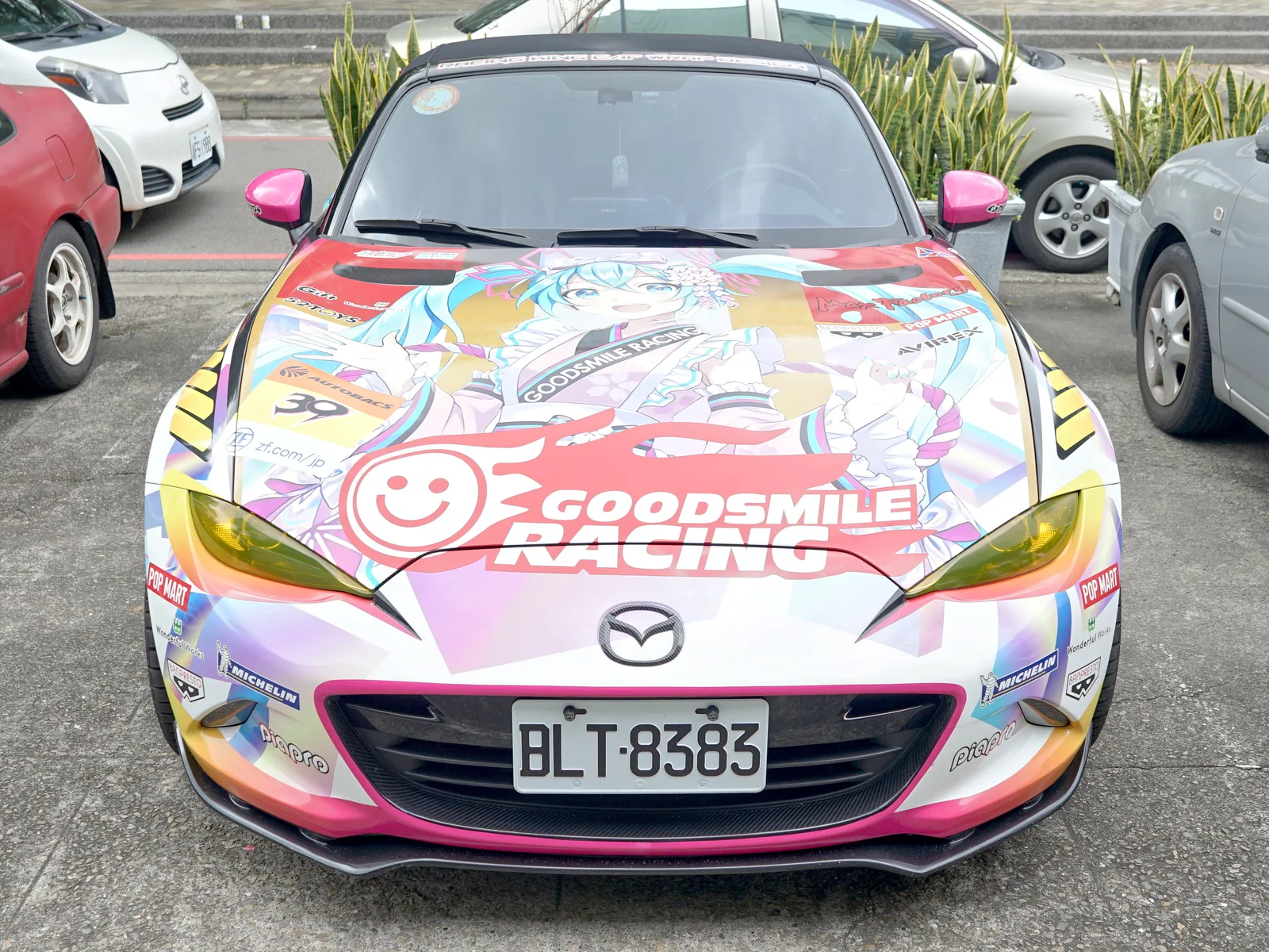 Hatsune Miku itasha BLT-8383 head at Hall 1, WTC Taichung 20230827