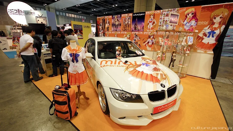 Mirai Suenaga itasha at the AFA11 Culture Japan booth 20120316