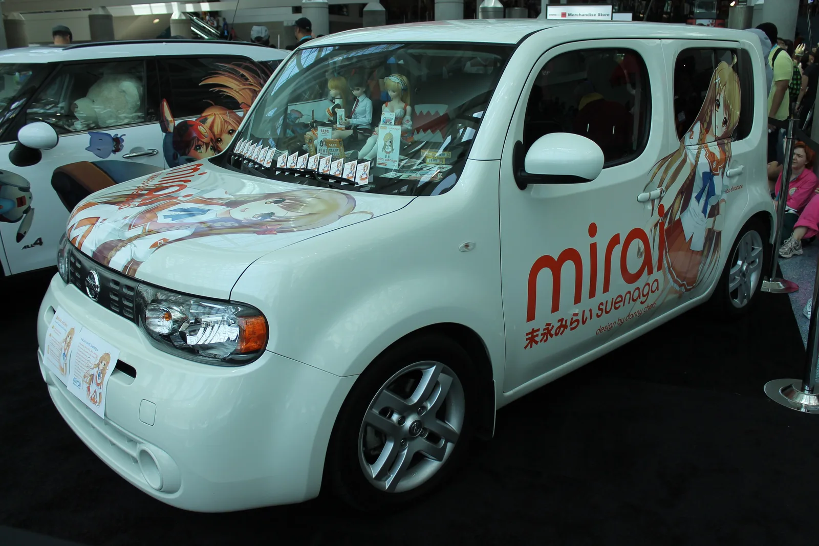 Nissan Cube Mirai Suenaga itasha at Anime Expo 20120629