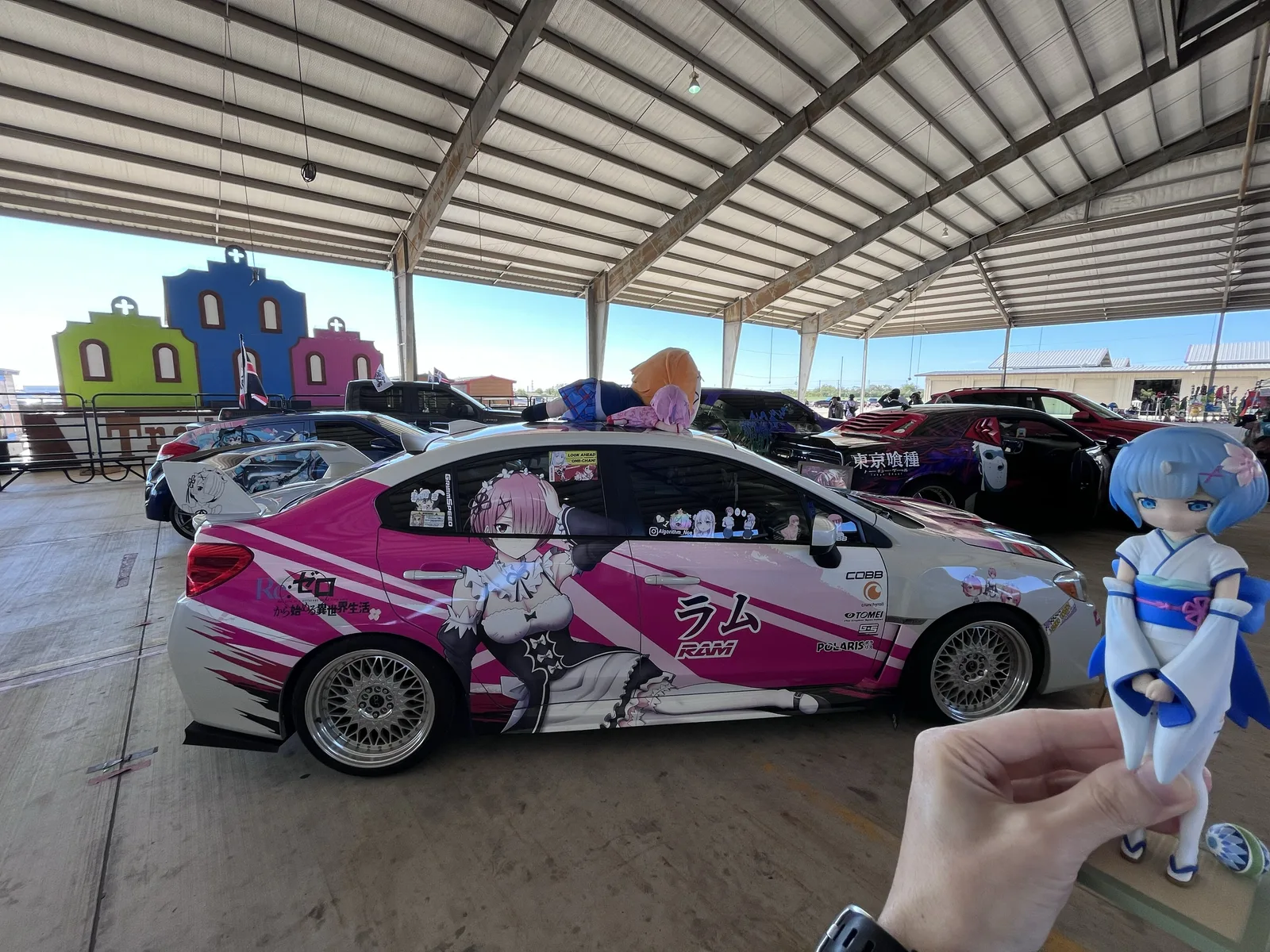 Re-Zero Ram and Rem Subaru WRX Itasha - Ram side