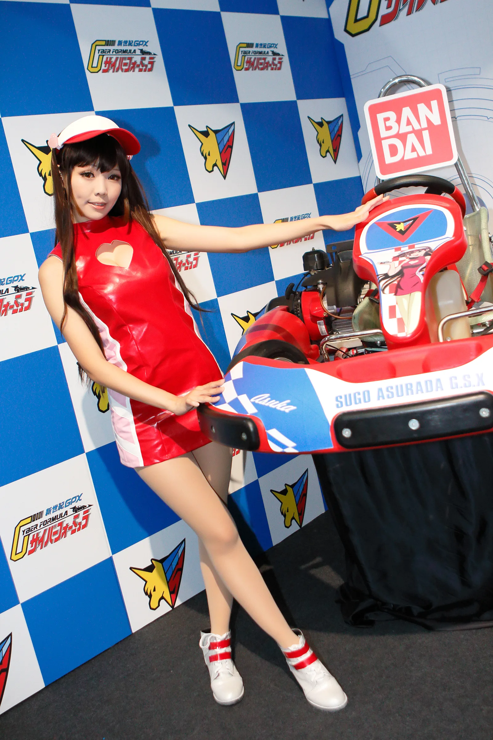 Cosplayer and kart of Asuka Sugo, Future GPX Cyber Formula 20140830c