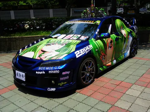 C.C. itasha left side at FF18 20110731a