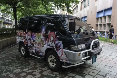 Mitsubishi Delica 2500 itasha of Kotori Itsuka 20180812a