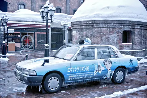 Shinji Ikari taxi in Sapporo 20130224