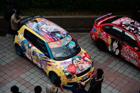 FF21 Hatsune Miku and K-On! itasha 20130216