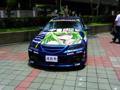 C.C. itasha head at FF18 20110731b