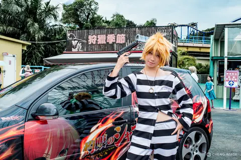 Kagamine Len cosplayer and Shakugan-no-Shana itasha at Janfusun Fancyworld 20130706